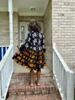 African Prints Ankara 2 Tones Afro Jemima Fit and Flare - Image 3
