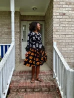 African Prints Ankara 2 Tones Afro Jemima Fit and Flare - Image 4