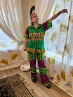 Mixed Pattern African Ankara Print 2p Pant Set - Image 6
