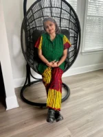 Mixed Pattern African Ankara Print 2p Pant Set - Image 5