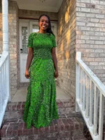 African Print Ankara Smoked Top 2p Skirt and Blouse - Image 7