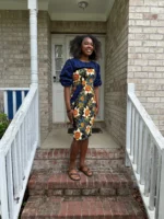 African Floral Print Ankara Dress - Image 9