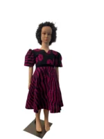 African Ankara Girls Afro Sunshine Ball Dress - Image 4