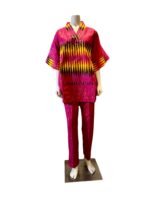 African Kente Gold Print 2p Pant Set - Image 11