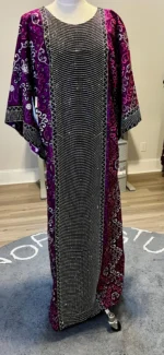 Beautiful Glittering Stone design African Ankara Print Kaftan/Dress - Image 9