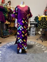 Variety African Print Ankara Cotton Freestyle Kaftan Dress - Image 10