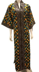 African Ankara Kimono Stoned Kaftan Dress - Image 7