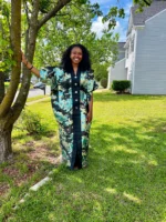 African Luxury Damask Brocade Bubu - Image 3