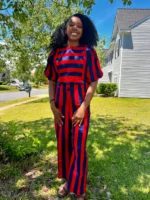 African Print Ankara Stripped Design 2 p Pant Set - Image 8