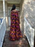 African Ankara Print Summer Long Maxi Dress - Image 5