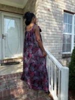 African Ankara Print Summer Long Maxi Dress - Image 7