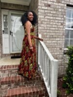 African Ankara Print Afro Eunice Halter Neck Dress - Image 5
