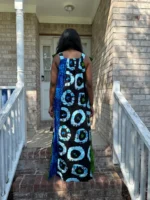 African Ankara Print Summer Long Maxi Dress - Image 9
