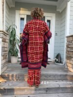 Modern African Print Ankara Aso-Oke/Kente Kimono 2p Pant Set - Image 14