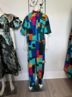 African Print Ankara Cropped Top 2p Pant Set - Image 3