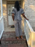 African Ankara Print Capris/Palazzo 2p Pant Set - Image 2