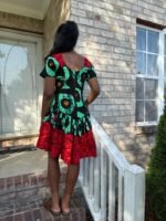 African Print Ankara Tri Colored Dress - Image 6