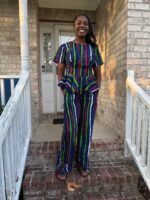African Ankara Print Capris/Palazzo 2p Pant Set - Image 6