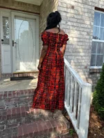 African Print Ankara Smoked Upper Long Dress - Image 6