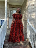 African Print Ankara Smoked Upper Long Dress - Image 7