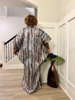 Luxury African Damask Brocade Bubu Maxi Dress - Image 2