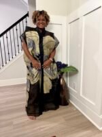 Luxury African Modern European Organza Brocade Bubu/Boubou Maxi Dress with Inner wear - Image 21