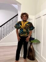 Uniquely Designed African Prints Ankara Stonned with Trimmings Afro Lesedi Fitted Tops/Blouse - Image 5