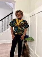 Uniquely Designed African Prints Ankara Stonned with Trimmings Afro Lesedi Fitted Tops/Blouse - Image 8