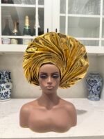 African  Unique Liquid Metallic Auto Gele 1p - Image 8