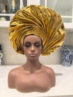 African  Unique Liquid Metallic Auto Gele 1p