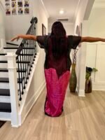 Luxury African Modern European Organza Brocade Bubu/Boubou Maxi Dress with Inner wear - Image 18