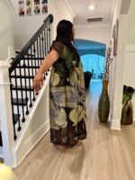 Luxury African Modern European Organza Brocade Bubu/Boubou Maxi Dress with Inner wear - Image 10