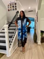 Luxury African Modern European Organza Brocade Bubu/Boubou Maxi Dress with Inner wear - Image 7