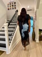 Luxury African Modern European Organza Brocade Bubu/Boubou Maxi Dress with Inner wear - Image 6