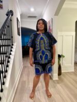 African Ankara  Ethnic/Batik Print 2p Short Pant Set - Image 5