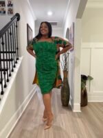 African Print Ankara  2p Afro Bithiah Jacket Dress  Set - Image 2