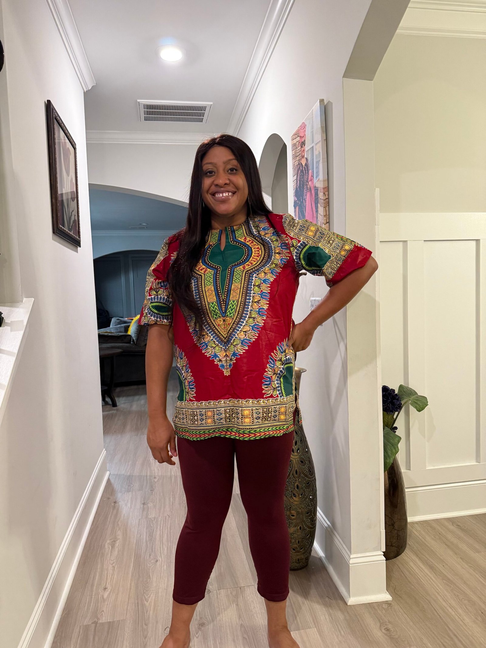 High quality unique African Ethnic Print Danshiki Women Tops - Image 1