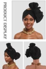 African Turban with Brooch - Image 3